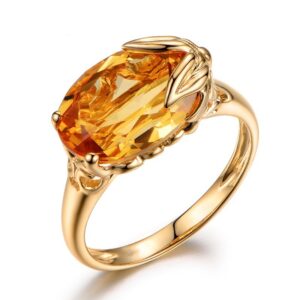 Citrine Gemstone Engagement Ring