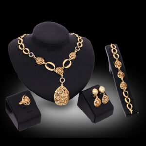 4-Piece Jewelry Set: Necklace, Earrings, Bracelet & Ring