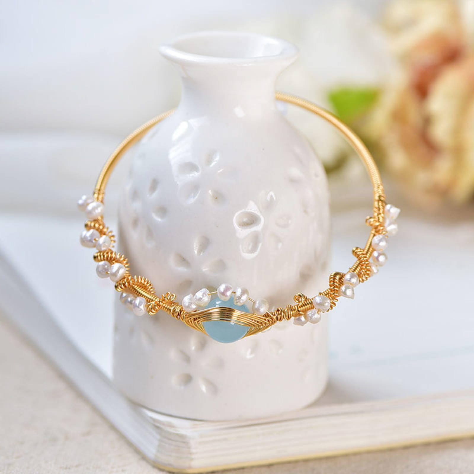 Pearl Bracelets Gold Plating Pearl Bracelet Gold - Image 5