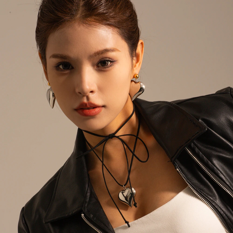 Gold Plated Stainless Steel Smooth Love Heart Necklace Series Hypo-Allergenic Tarnish Water Resistant Chunky Women Jewelry - Image 5
