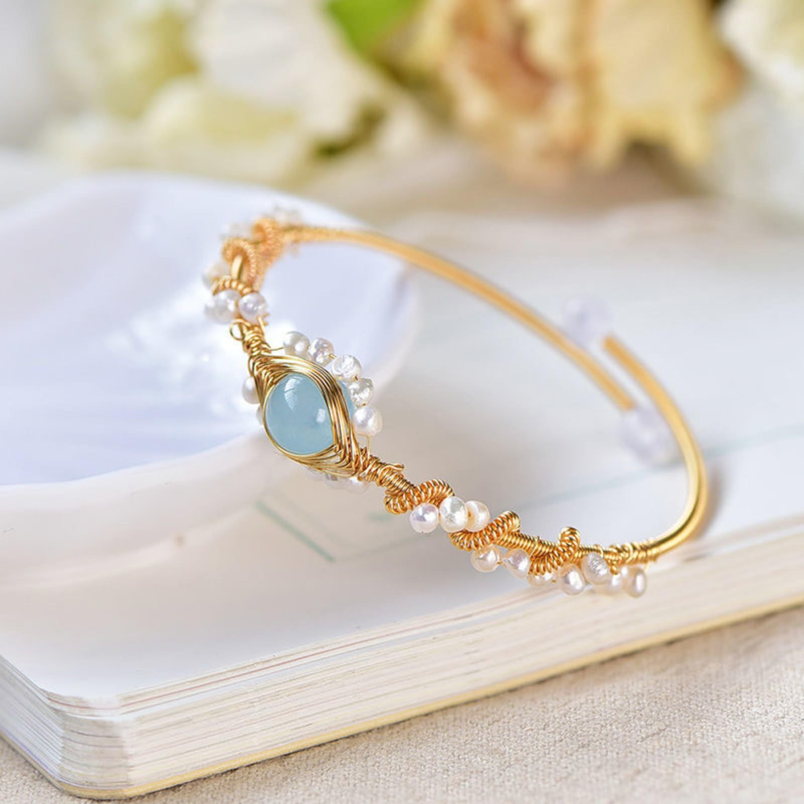 Pearl Bracelets Gold Plating Pearl Bracelet Gold - Image 4