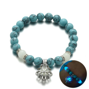 Energy Luminous Lotus Natural Stone Bracelet Yoga