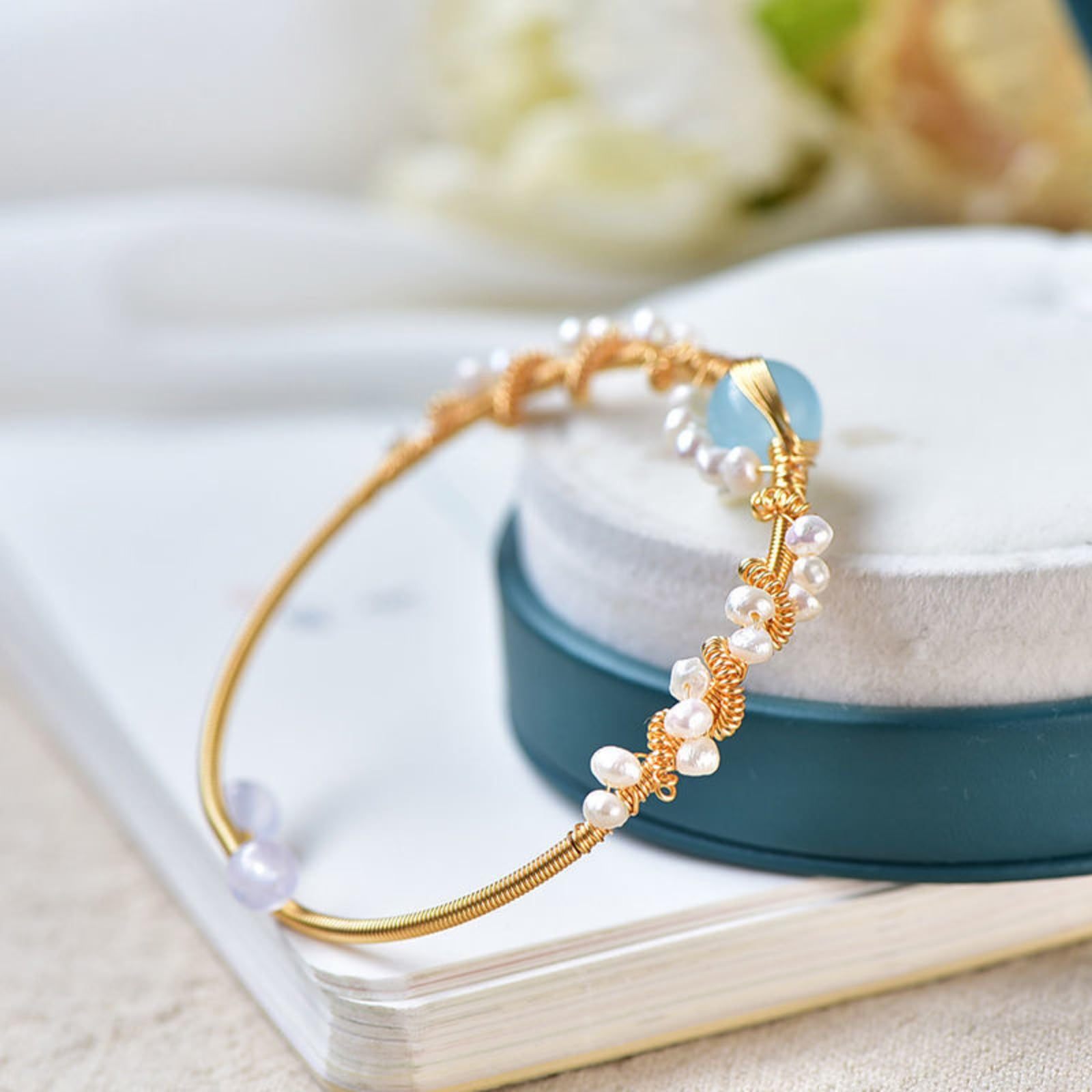 Pearl Bracelets Gold Plating Pearl Bracelet Gold - Image 3